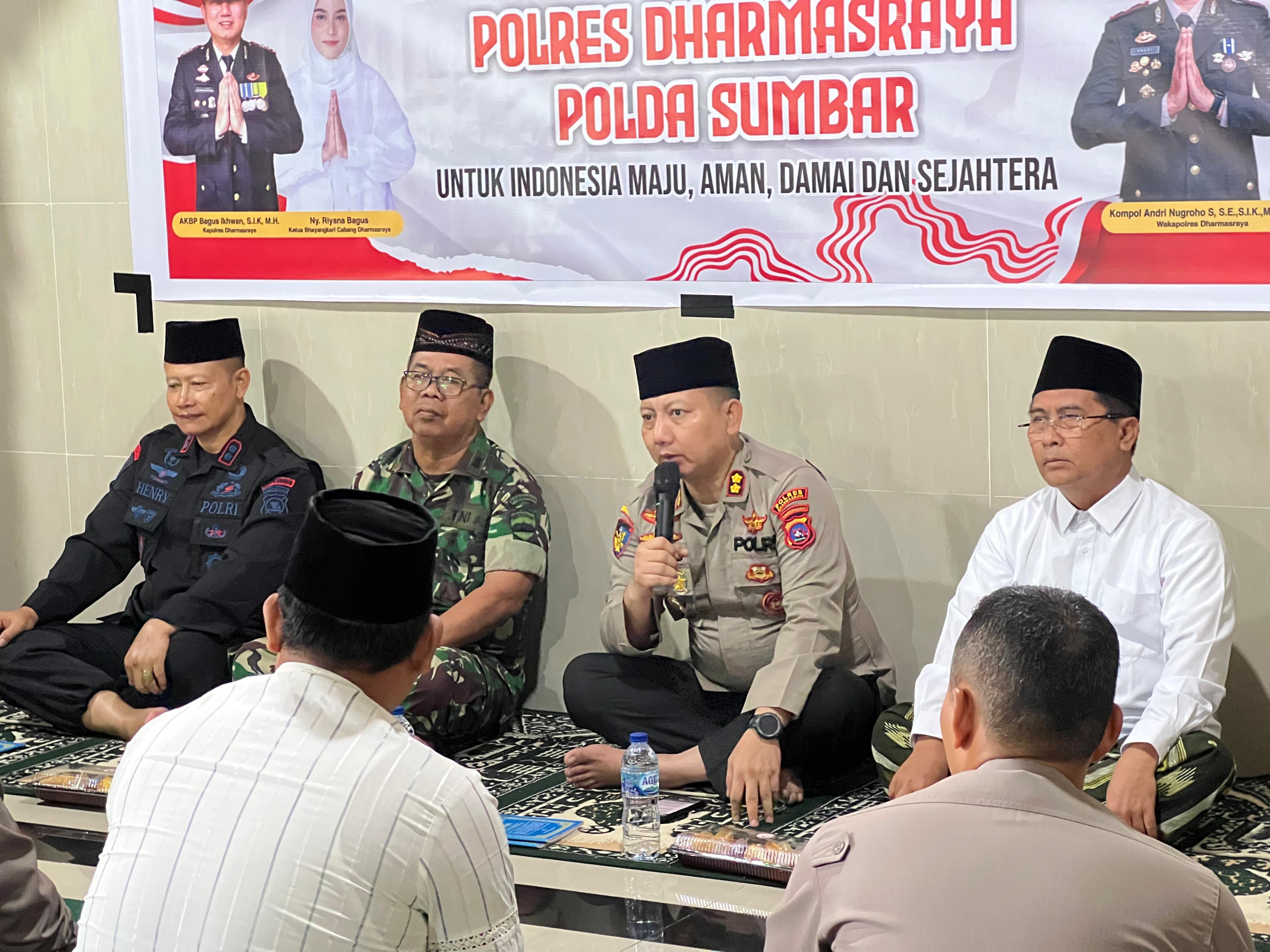 Polres Dharmasraya Gelar Doa dan Yasinan Bersama TNI untuk Indonesia Maju, Aman, Damai, dan Sejahtera
