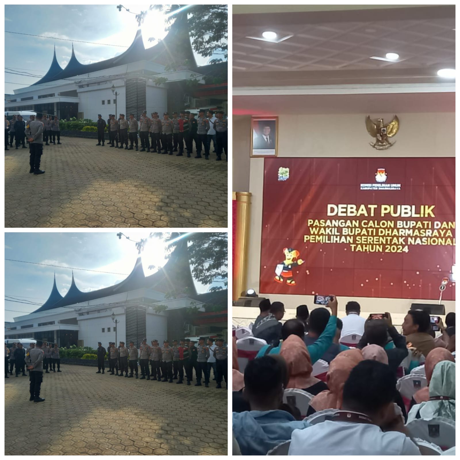 Puluhan Personel Polres Dharmasraya Amankan Debat Publik Pilkada 2024