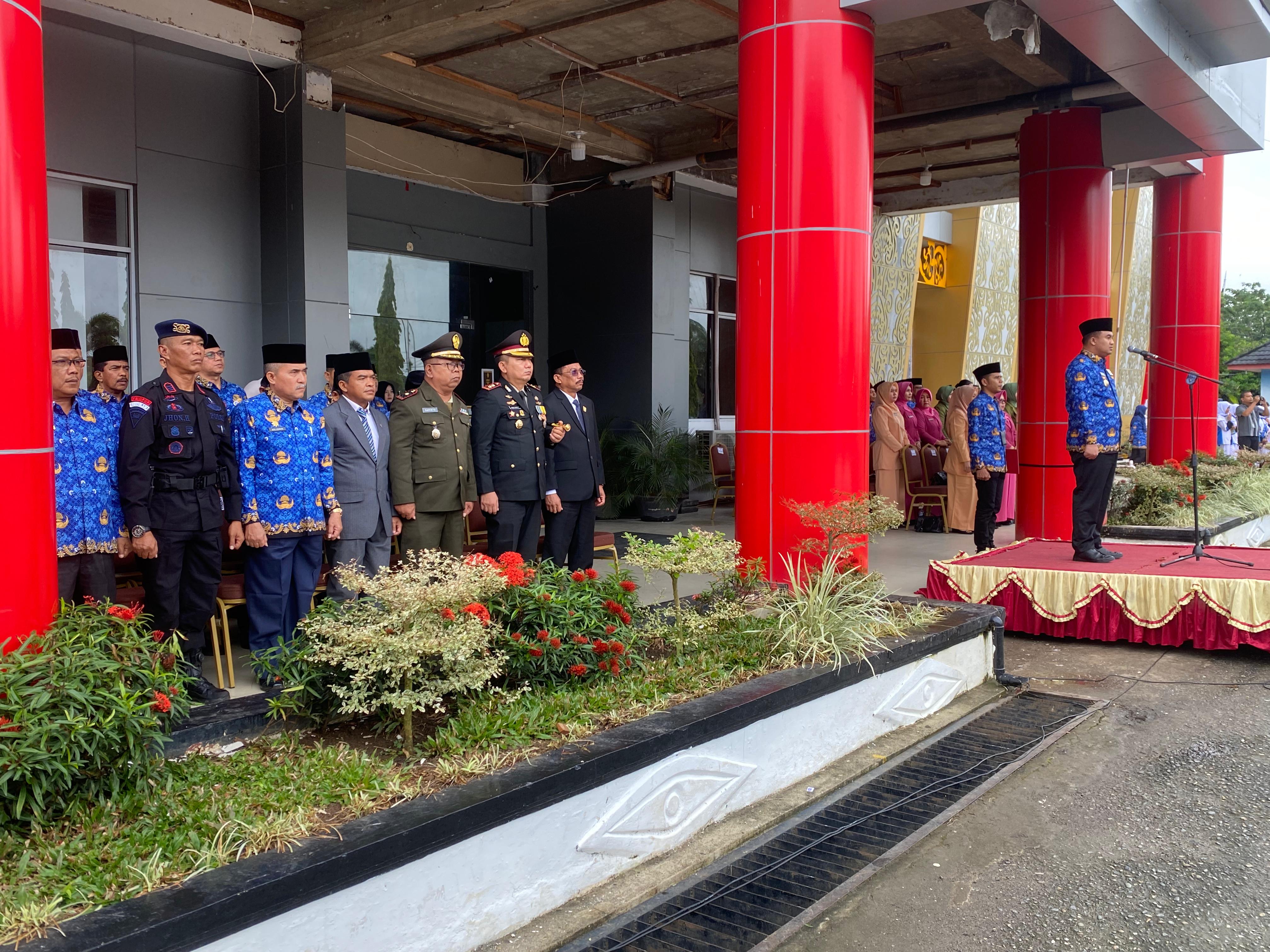 Kapolres Dharmasraya bersama Forkopimda Hadiri Upacara HUT KORPRI ke-53