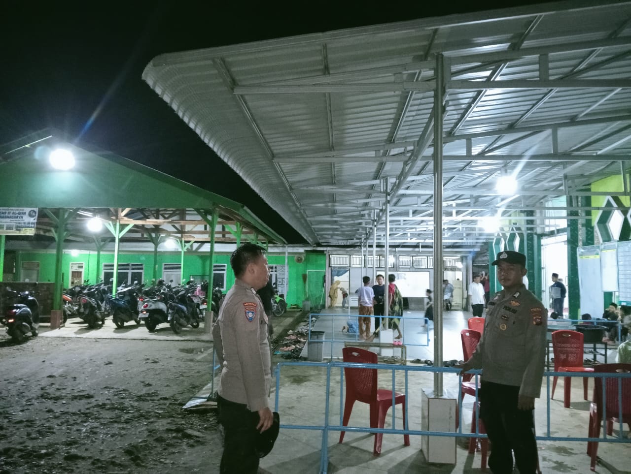 Polsek Koto Baru Polres Dharmasraya Pengamanan Sholat Tarawih, Situasi Kondusif