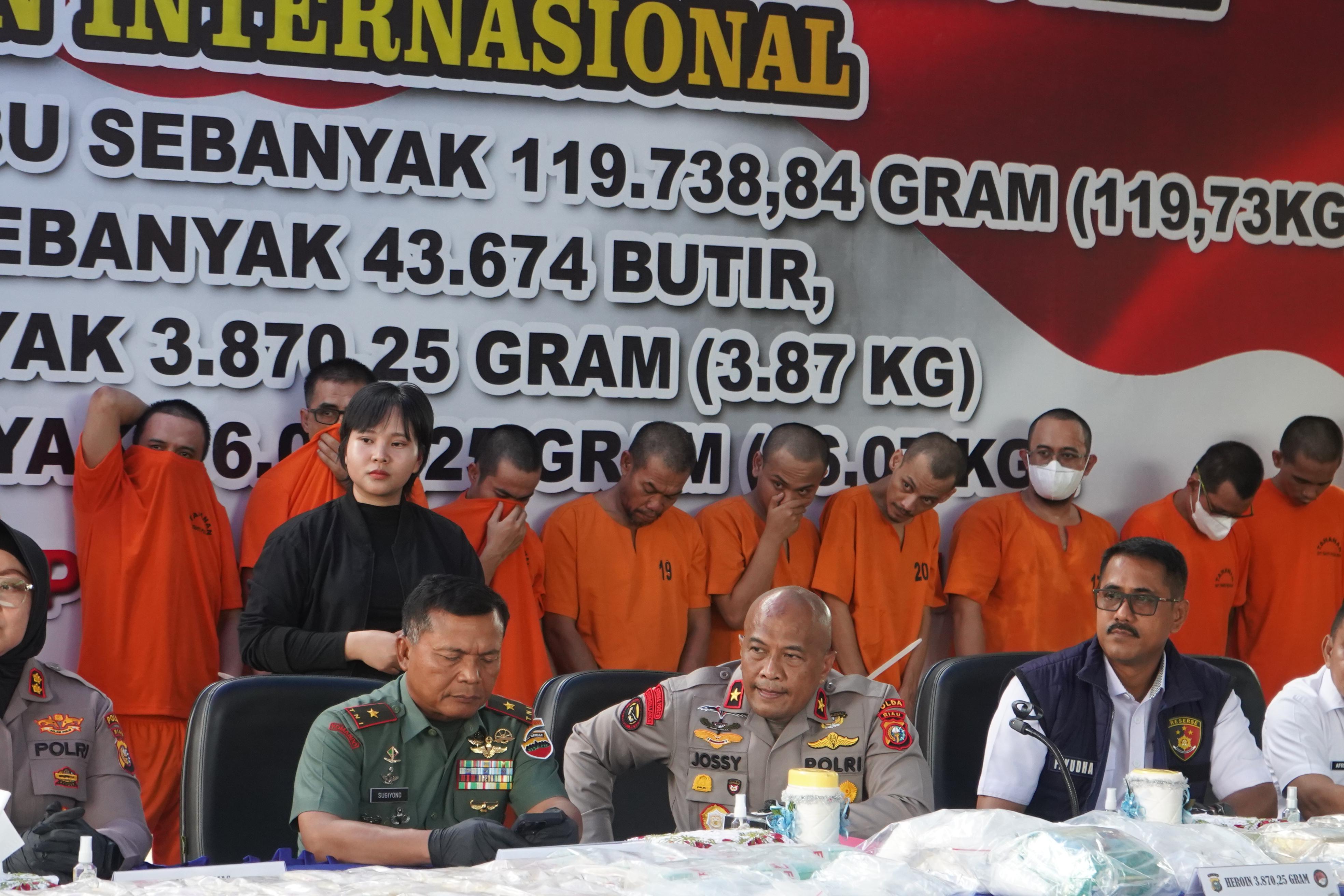 Polda Riau Gelar Pemusnahan Barang Bukti Narkoba