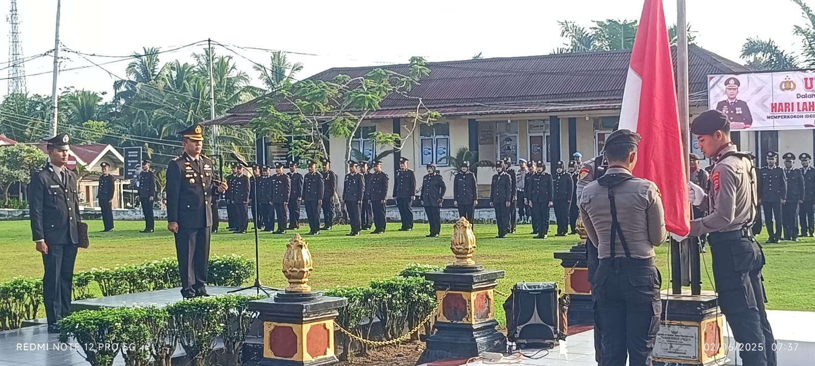 Kapolres Dharmasraya Pimpin Upacara Hari Lahir Pancasila 2025